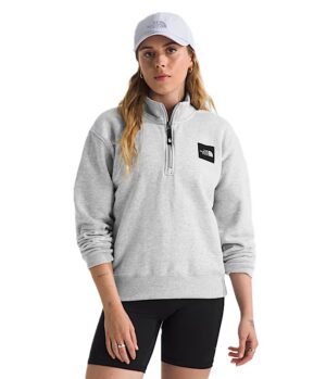 women's box half dome 1/4 zip sweatshirt