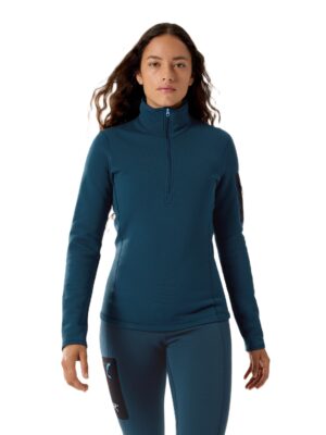 Women's Kyanite Zip Neck Top